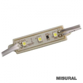 Modulo de led 3528 3 led 6 cm azul IP 65 linea clasica 12 volt