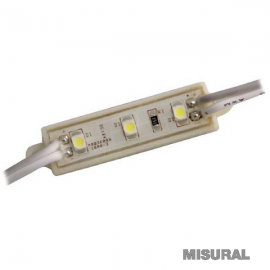 Modulo de led 3528 3 led 6 cm amarillo IP 65 linea clasica 12 volt